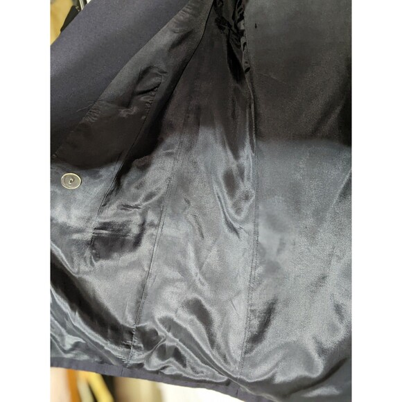 Charter Club 100% Wool Double Breasted Blue Blazer Womens Sz 10 Crested Academia - Picture 8 of 12